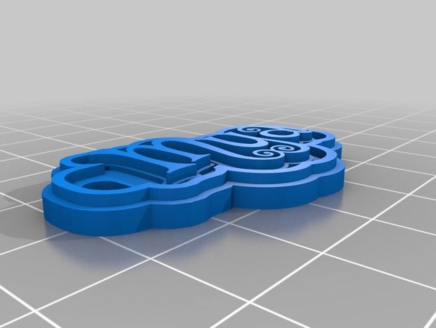 mya trousseau de clés porte-clés personnalisé 3D print model - Mito3D