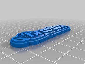 braxton keychain keychains customized 3d print model - Mito3D