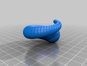 customized twisted spiral horn art tools 3d print model - Mito3D