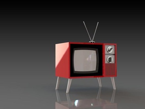 vintage tv de modèle meubles 3d print model - Mito3D