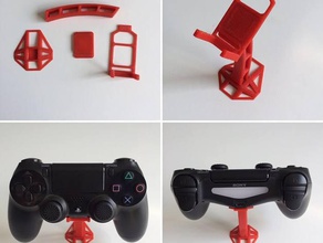 4 parte dualshock suporte de vídeo jogos 3d print model - Mito3D