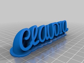 claudia office personalizado 3d print model - Mito3D
