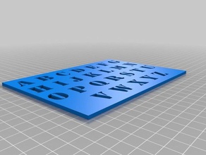 alfabet airbrush Schablone 3d drucken 3d print model - Mito3D