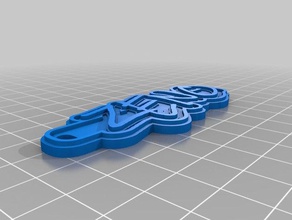 minha personalizado de várias linhas tag porta-chaves chaveiros 3d print model - Mito3D