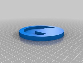 black mesa logo toy game accessories created freecad half life made 3d print model - Mito3D