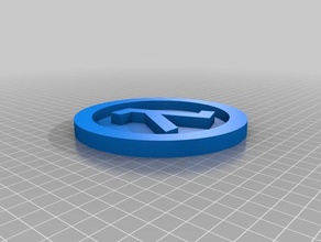 meia-vida lambda logotipo brinquedo jogo os acessórios criado freecad half-life 2 feito 3d print model - Mito3D