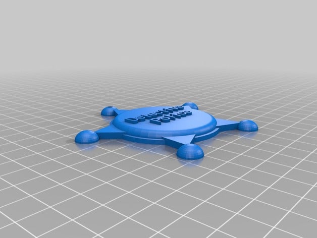 dedektif polis rozeti sahne özelleştirilmiş 3D print model - Mito3D