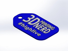 3d-Druck nerd Schlüsselanhänger 3d print model - Mito3D