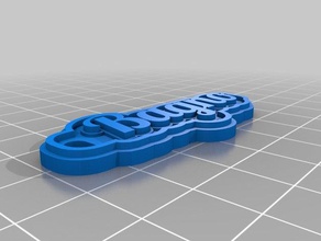 bagno de porte-clés personnalisé 3d print model - Mito3D