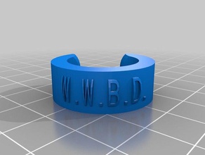 wwbd bilezik moda özelleştirilmiş 3d print model - Mito3D