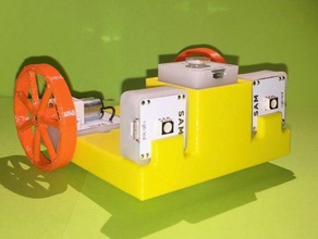 araba tekerlekleri sam labs bluetooth motorlar sensörler Robotik farlar mini onshape programlama samlabs 3d print model - Mito3D