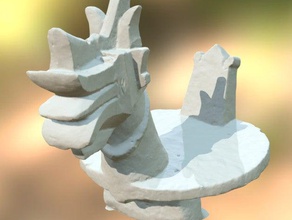 cerimonial assento osa&acuteosa varreduras réplicas A impressão 3d Digitalização em asiática cadeira património cultural a indonésia mitologia nobre 3d print model - Mito3D