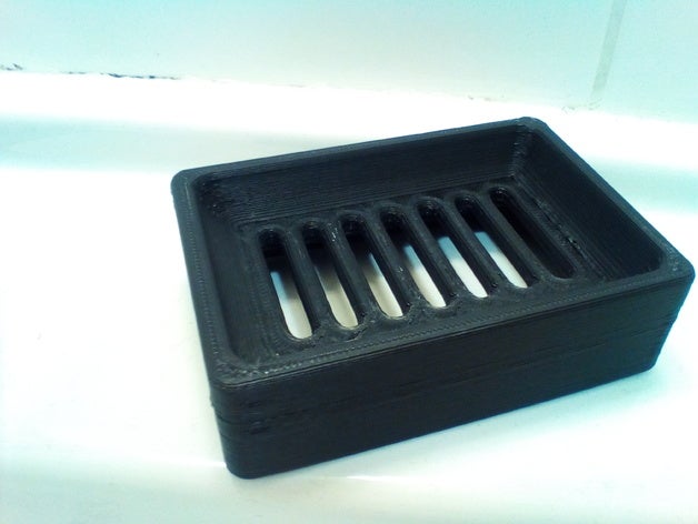 jabón titular cuarto de baño soapdish la caja plato jabonera 3D print model - Mito3D