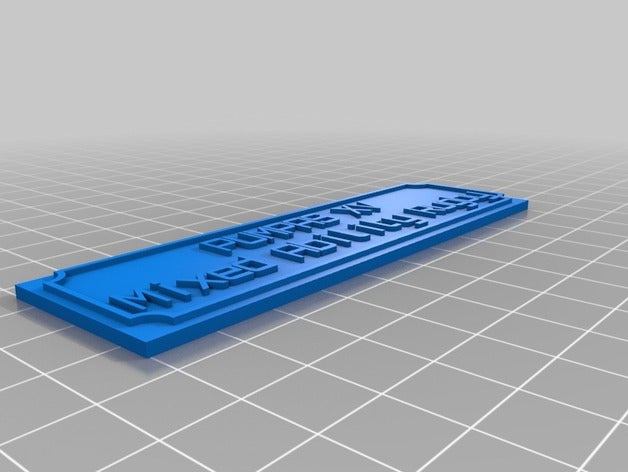 placa 2 Zeichen logos angepasst 3D print model - Mito3D