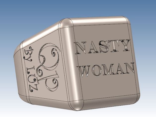 nasty-woman ring accessories formlabs 3D print model - Mito3D
