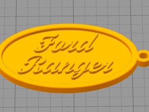 ford ranger keyring automotive keyrings 3d print model - Mito3D