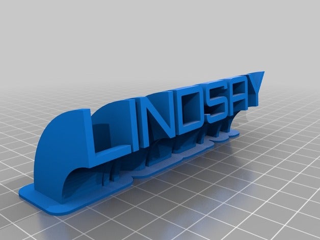 lindsay bureau de personnalisé 3D print model - Mito3D