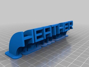 heather office personalizado 3d print model - Mito3D