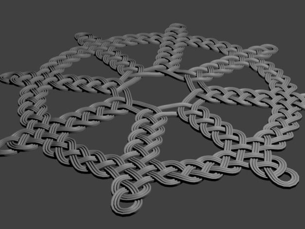knotwork wheel design art pattern 3D print model - Mito3D