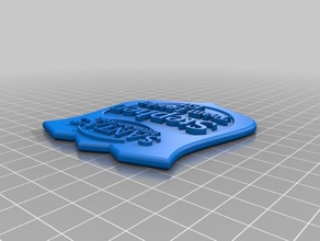 stephen elf badge santas little hackers coins badges customized 3d print model - Mito3D