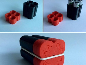 aa-Batterie-Halter o3d Elektronik 3d print model - Mito3D