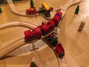 brio ponte maschio-maschio, femmina-femmina connettori giocattolo gioco accessori con il treno pista in legno 3d print model - Mito3D