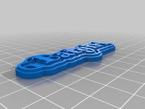 özelleştirilmiş çok satırlı etiket Anahtarlık batgirl benim 3d print model - Mito3D
