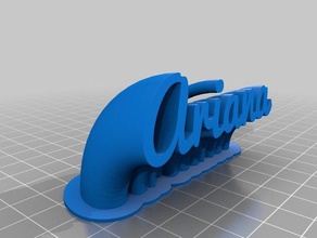 ariana cursiva de la oficina personalizado 3d print model - Mito3D
