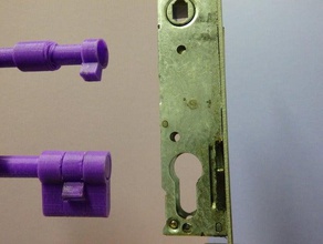 Europäische tool-Zylinder-outil cylindre europeen tools outls serrurerie 3d print model - Mito3D