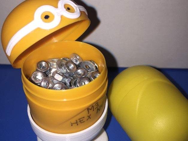kinion sürpriz yumurta depolama aracı sahipleri kutuları kutusu upcycle geri dönüştürerek 3D print model - Mito3D