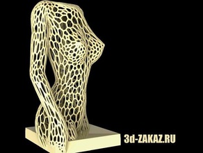corpo feminino remix de voronoi vers 5 matemática arte 3d print model - Mito3D