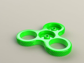 fidget tri-spinner knurled 608 bearing other 608zz toy spinnder spinner 3d print model - Mito3D