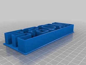 mi personalizados de texto personalizado cortador galletas cocina comedor 3d print model - Mito3D