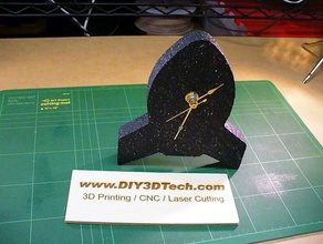 rocket Uhr Dekor Wanduhr 3d print model - Mito3D