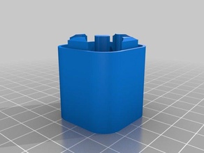 la caja de batería 2 x aa en parte inferior los contenedores personalizado 3d print model - Mito3D