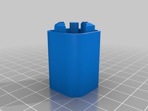 le boîtier de la batterie 2x2 aaa bas les conteneurs personnalisé 3d print model - Mito3D