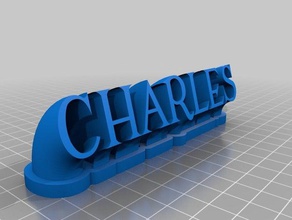 charles bureau de personnalisé 3d print model - Mito3D