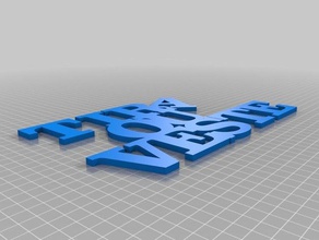 meine angepasste variable Wort Skulptur Skulpturen 3d print model - Mito3D