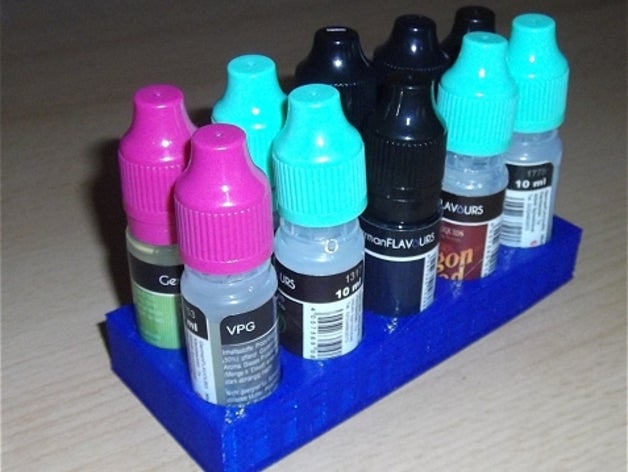 simple de 10 ml líquido la botella pie otros e-líquido ecig ecigarette e-cig vaping titular 3D print model - Mito3D