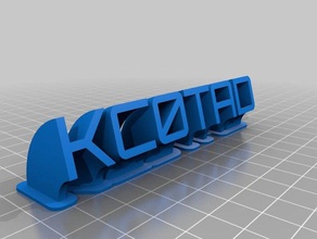 kc0tad sweeping name plate office customized 3d print model - Mito3D