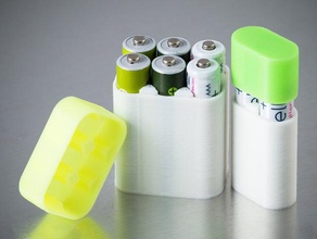 bateria aaa caso recipientes personalizado 3d print model - Mito3D
