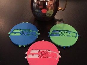 seahawks gear coaster kitchen dining 3dprinting 3d gears printing toy beer desk drink ffcp ffcpro ffc pro fidget original prusa i3 mk2 print-in-place print place roller seattleseahawks seattle table toys twelve 3d print model - Mito3D