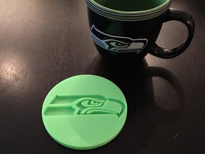 seahawks coaster kitchen dining 3dprintable 3dprinting 3d print printing beer beverage coasters drink ffcp ffcpro ffc pro original prusa i3 mk2 print-in-place place seattleseahawks seattle table twelve 3d print model - Mito3D