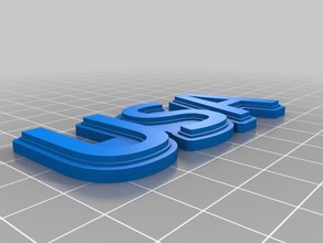 usa Schlüsselanhänger angepasst 3d print model - Mito3D