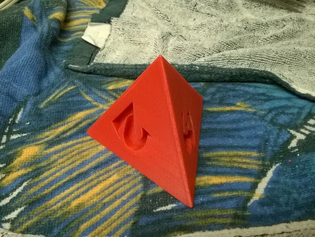 4 sided die dice four 3D print model - Mito3D