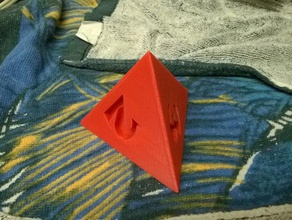 4 sided die dice four 3d print model - Mito3D
