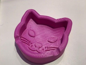 Kätzchen Aschenbecher Haushalt cat Zigarette kitty Rauchen 3d print model - Mito3D