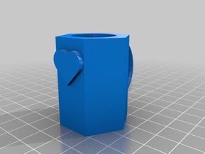 hexagonal cup hearts model furniture 3d print model - Mito3D