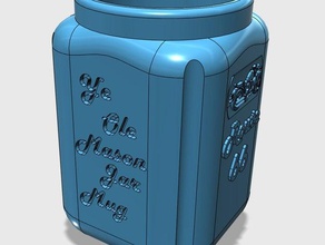 mason jar style mug cuisine à manger de la coupe verre masonjar 3d print model - Mito3D