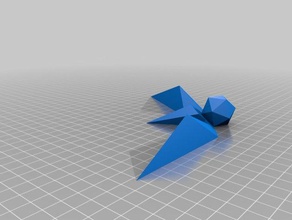 icosa bug math art icosahedron stellated 3d print model - Mito3D